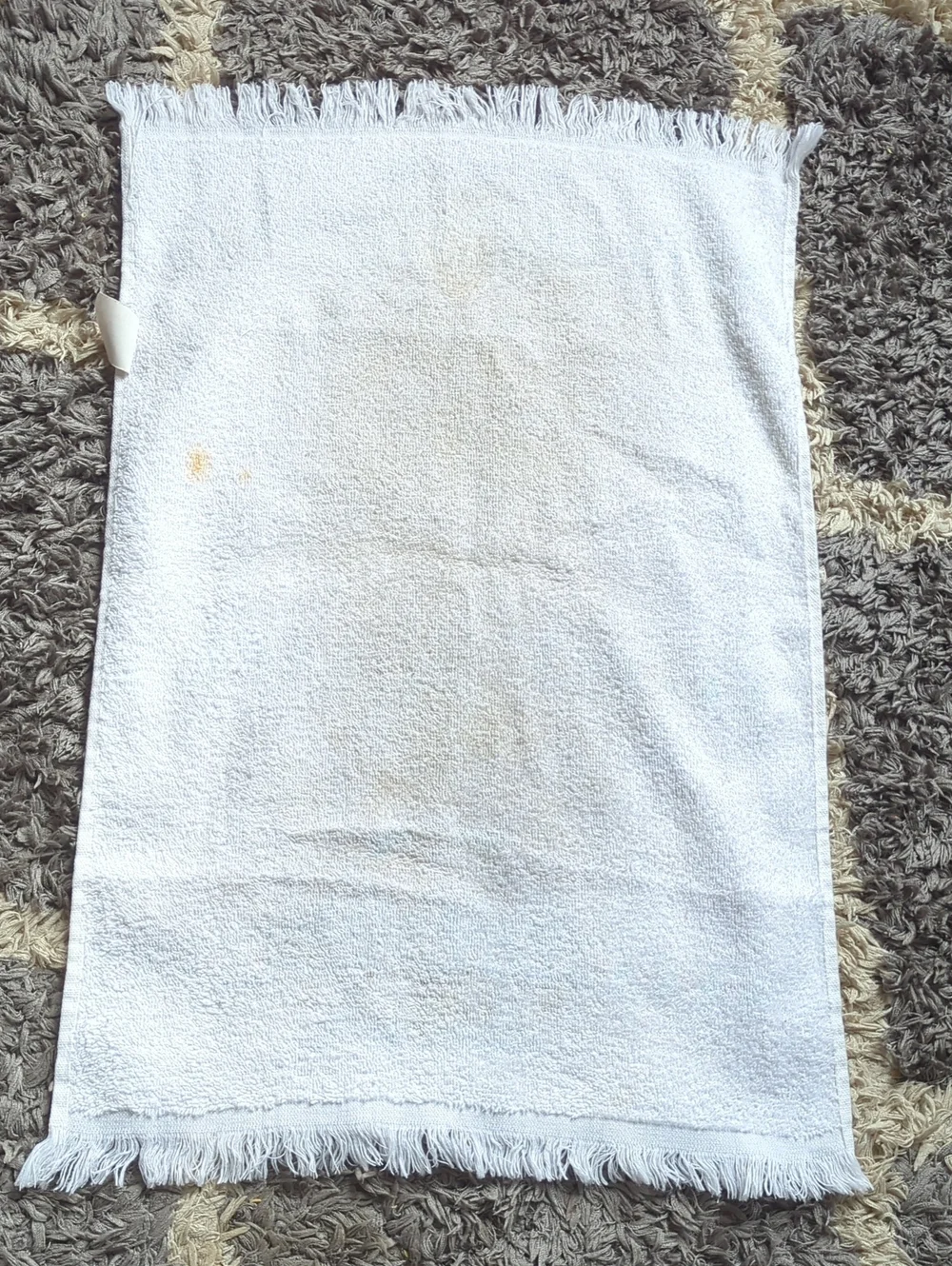 Cute Vintage Grannycore Teddy Bear Kitchen Towel Pink and Teal With Hearts